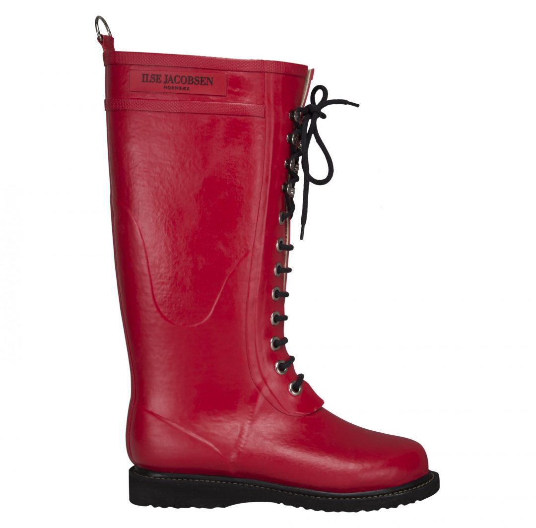 Ilse Jacobsen Rub1 Tall Laced Rubberboot | Walk The Storm