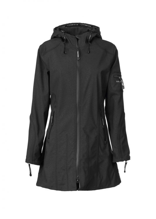 Ilse Jacobsen Soft Shell Raincoat (Style Rain07) - Black