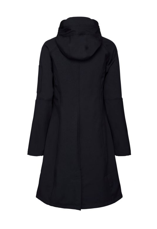 Ilse Jacobsen Long Soft Shell Raincoat - Black, Indigo