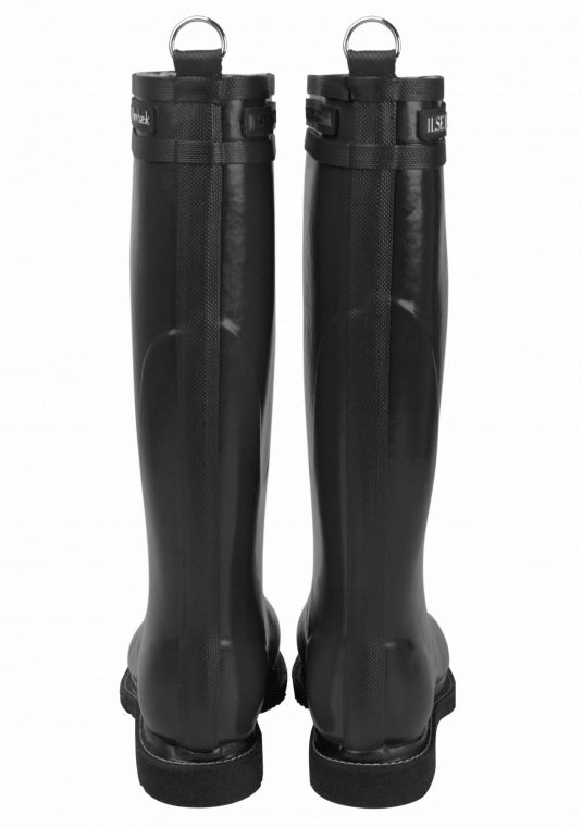 Ilse Jacobsen Tall Laced Rubberboot - Black