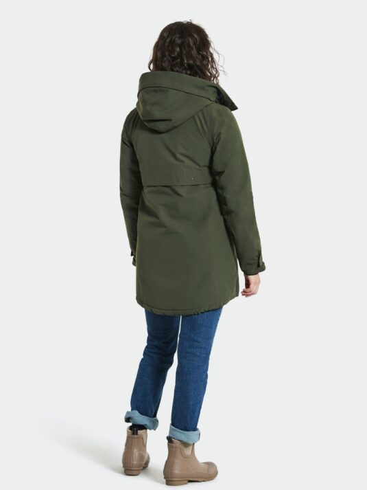 Didriksons Helle Padded waterproof jacket raincoat warm autumn winter green blue black