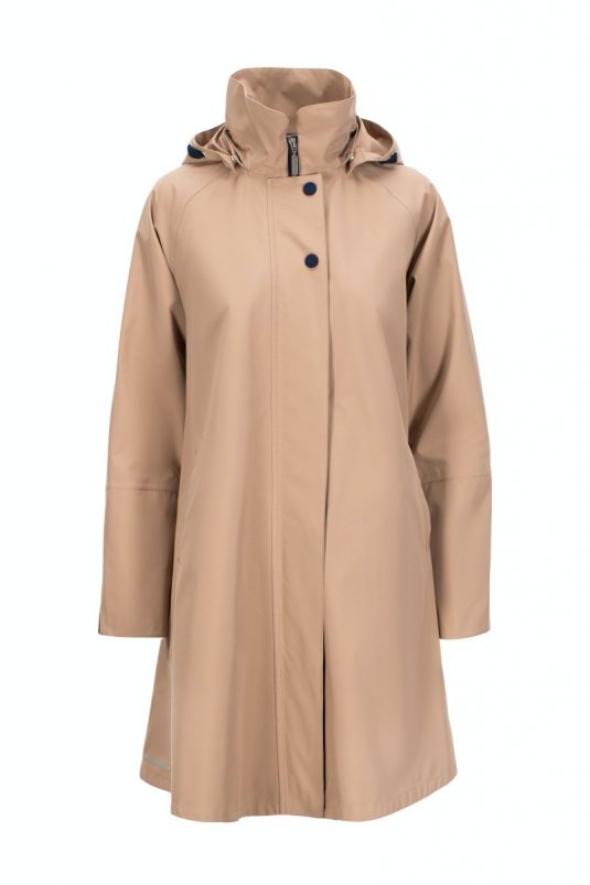 AE Rainwear Firenze Beige Lightweight Waterproof Breathable Ladies Raincoat