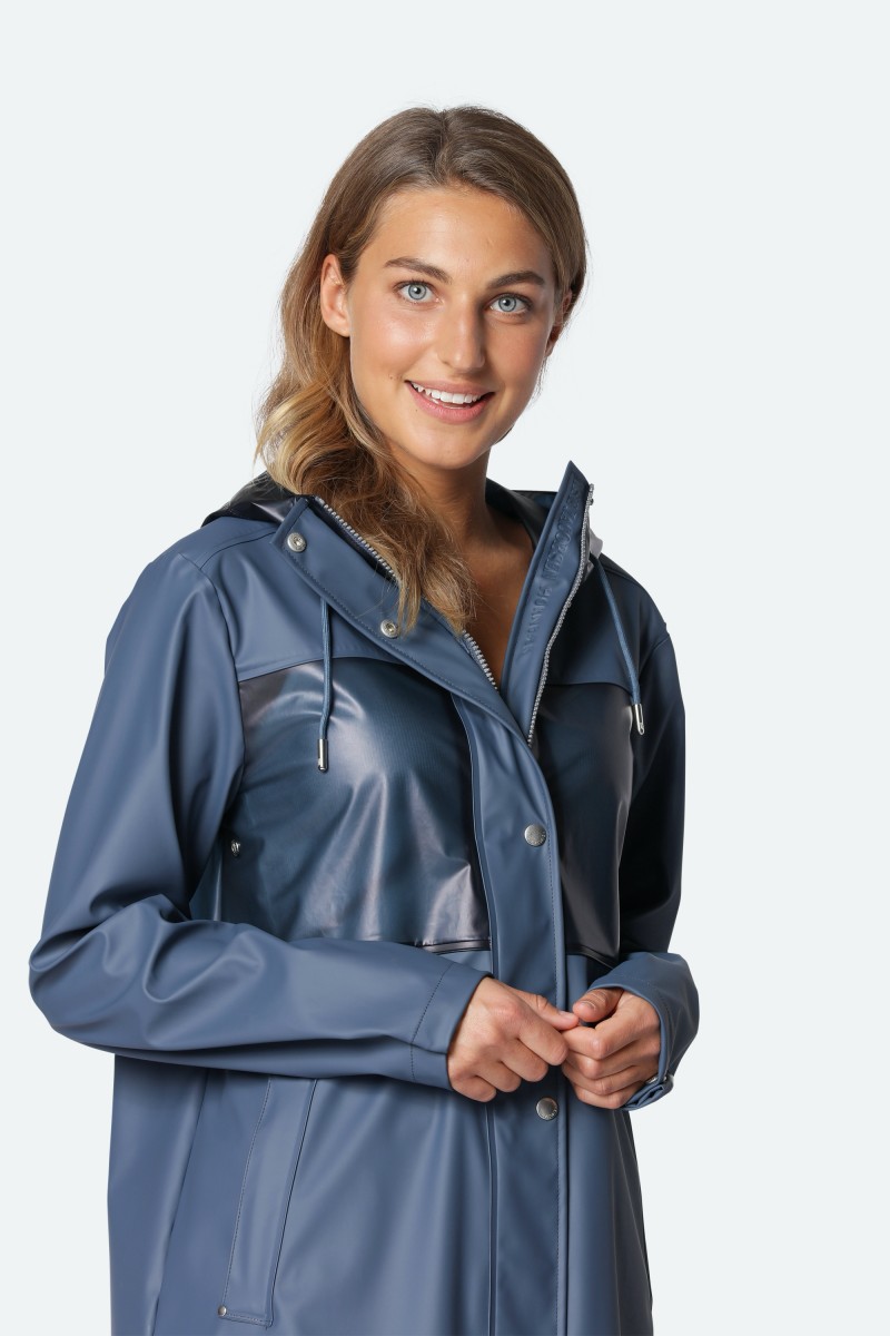 Top Selling Products ILSE JACOBSEN Womens Raincoat Blue Fast Shipping ...