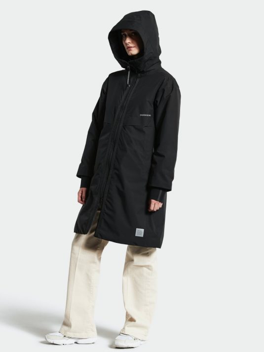 Didriksons Aino waterproof raincoat sports black