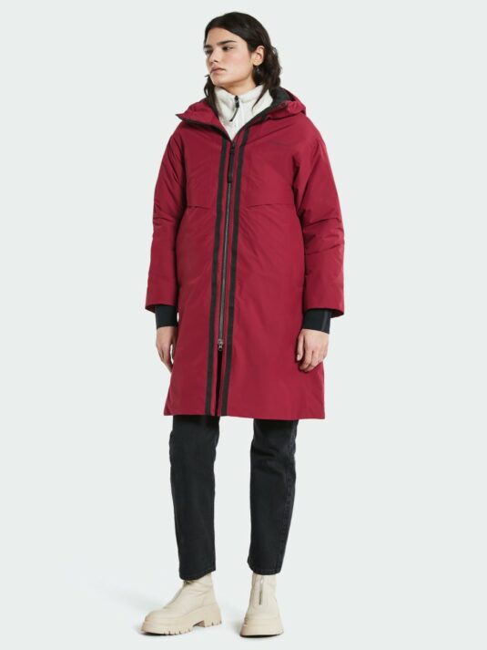 Didriksons Aino Padded waterproof jacket raincoat warm autumn winter green red
