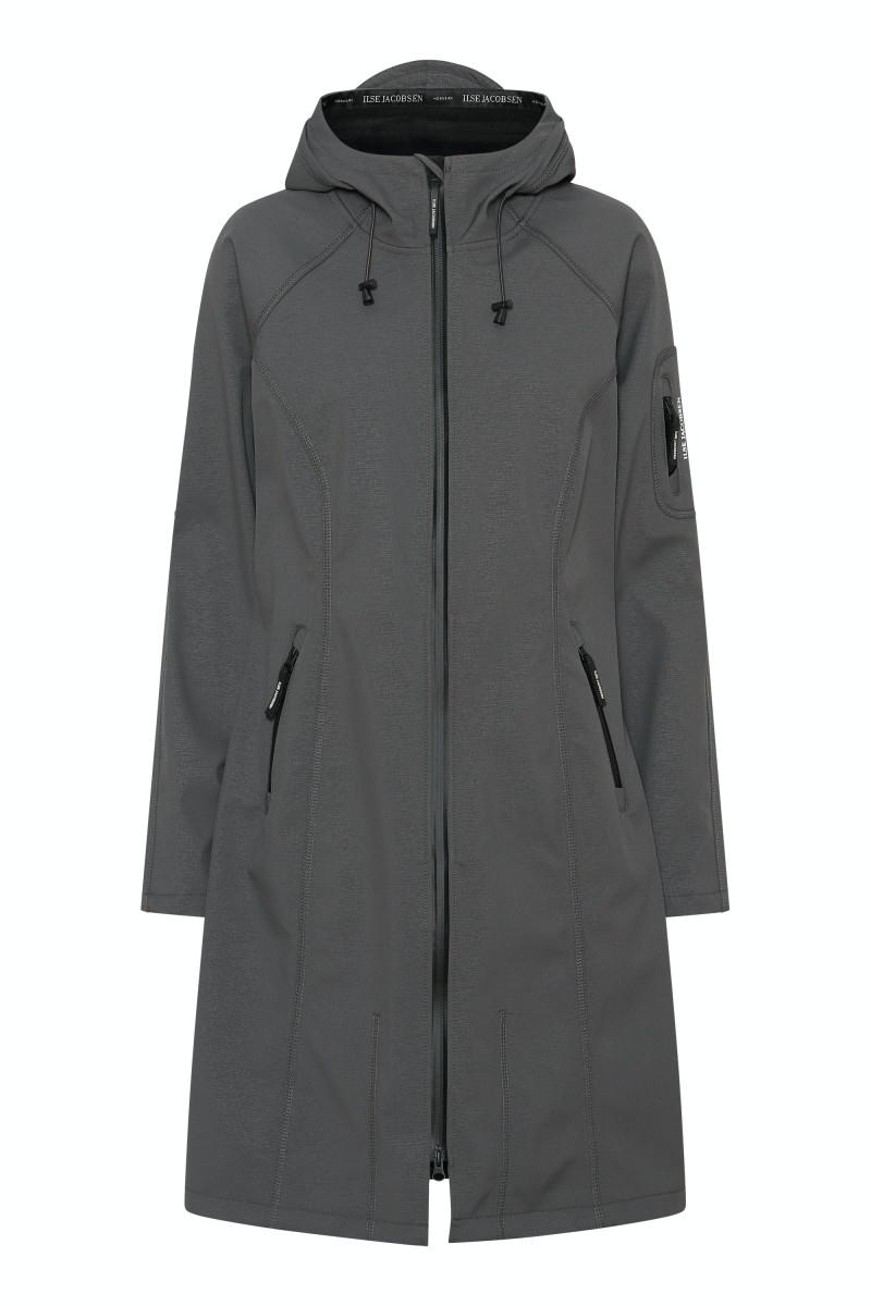 Ilse Jacobsen Rain37L Long Soft Shell Raincoat | Walk The Storm