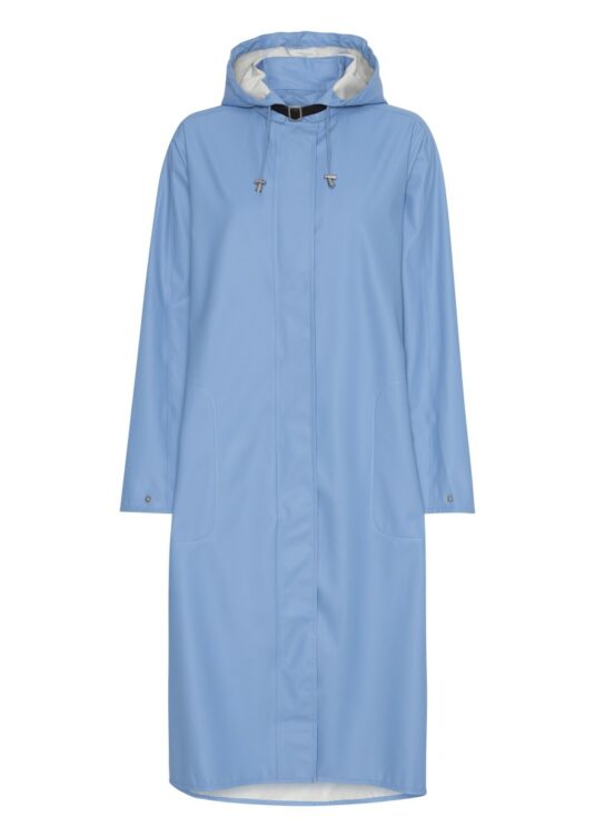 Ilse Jacobsen Rain71L Long light waterproof raincoat rainwear blue white storm protection waterproof