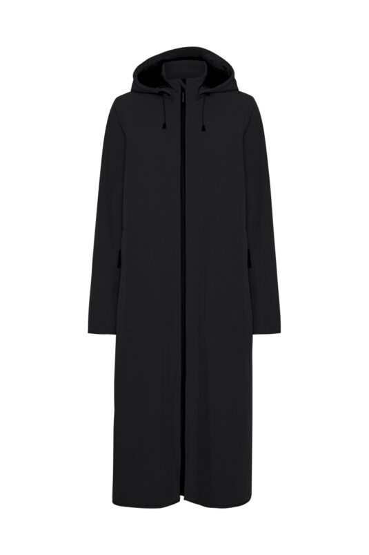 Ilse Jacobsen Softshell Raincoat Waterproof Storm protection rainwear long coat windproof black water resistant outdoor style