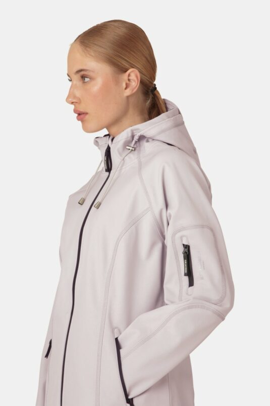 Ilse Jacobsen Soft Shell Raincoat waterproof breathable Rain37 concrete grey white