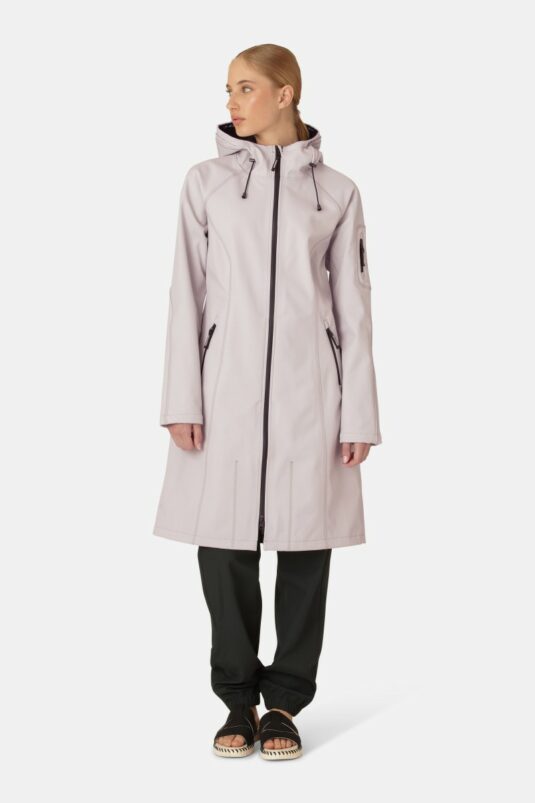 Ilse Jacobsen Soft Shell Raincoat waterproof breathable Rain37L concrete grey white
