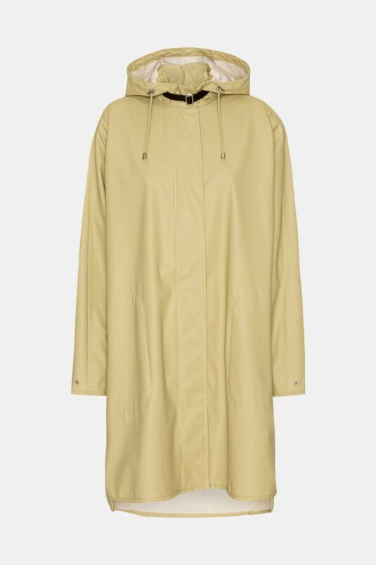 Ilse Jacobsen Rain71 A-line raincoat waterproof storm rain weatherproof protection olive grass pale olive green