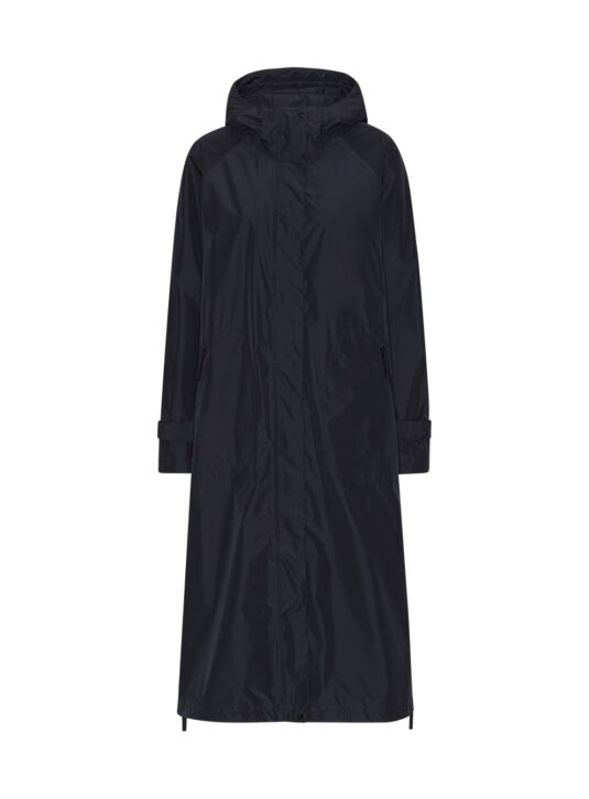 Ilse Jacobsen Long Raincoat rainwear rain stormproof insulated warm windproof protection breathable stormwear dark indigo