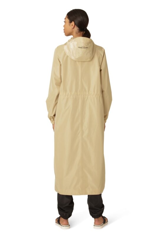 Ilse Jacobsen Rain213 Pearl Rain long raincoat womens rainwear storm deluge downpour waterproof protection rainstorm beige adjustable hood
