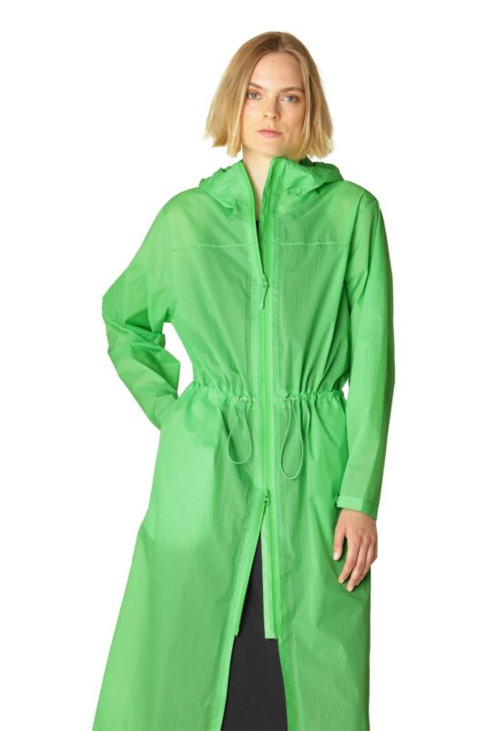Ilse Jacobsen LightRain04 Light raincoat summer rain storm waterproof rainwear long coat green